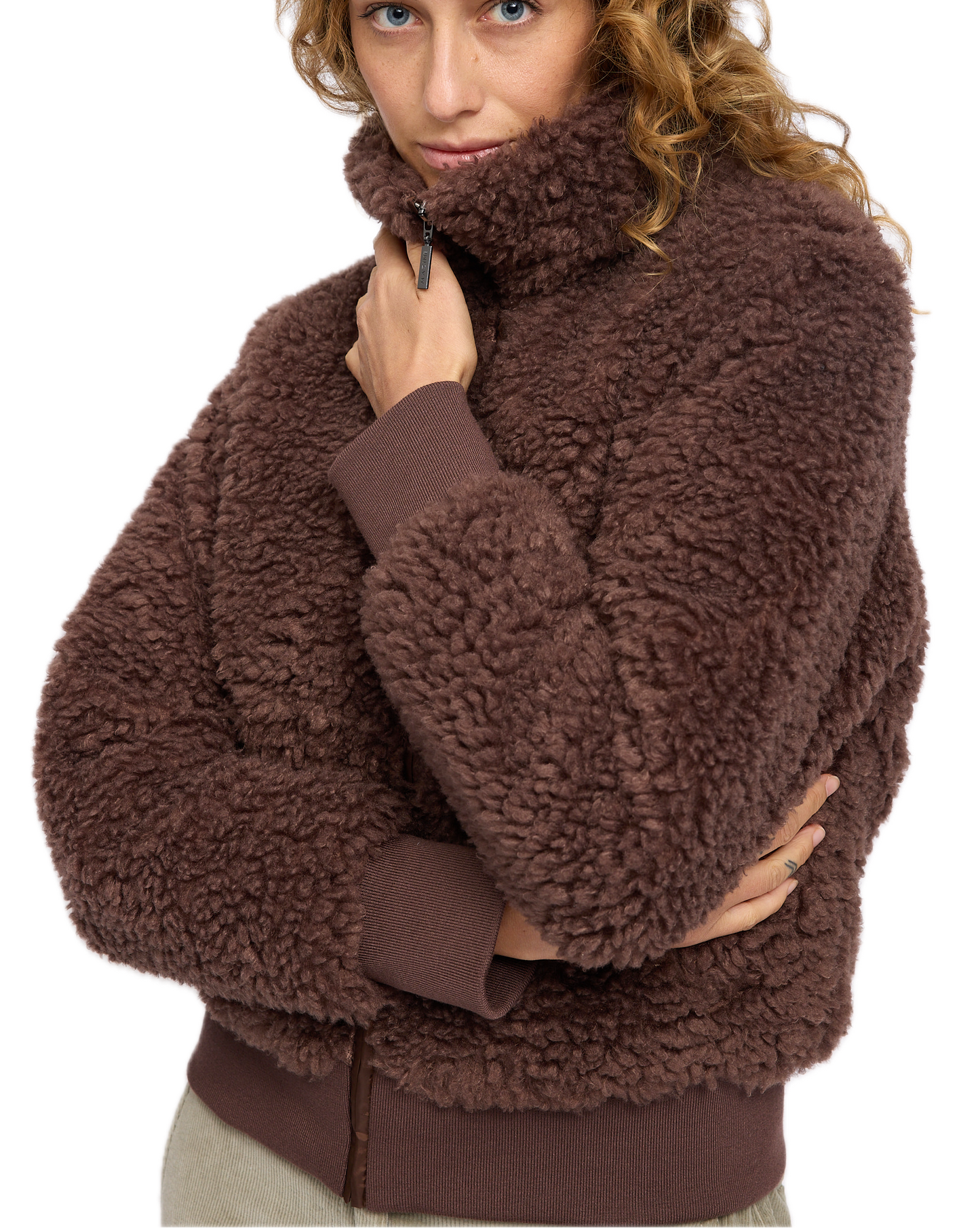 Kuscheljacke aus recykeltem Plastik