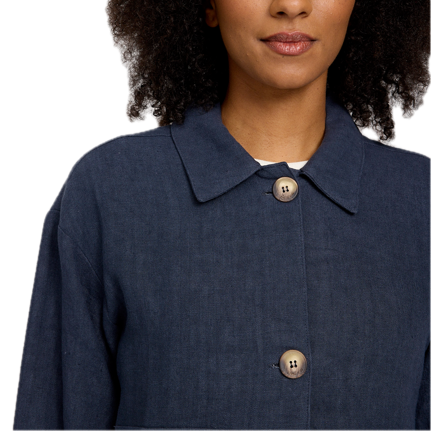 kurze Leinen-Jacke Mazine