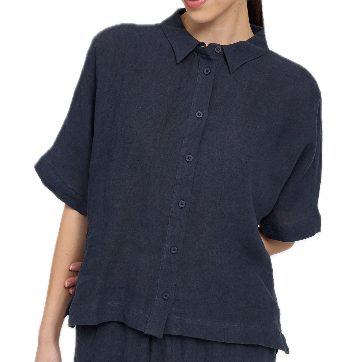 Leinen-Hemdbluse