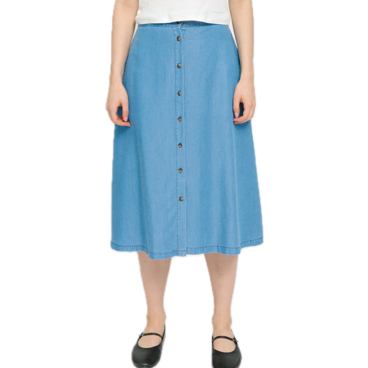 langer Rock aus Lyocell im Denim-Look Mazine