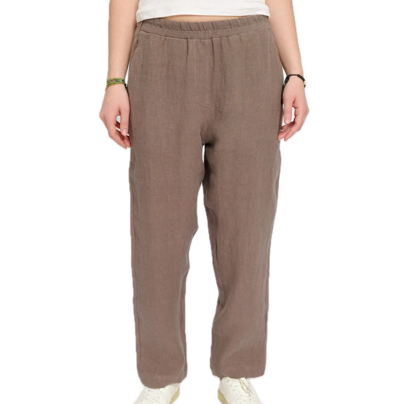 gerade Leinen-Hosen