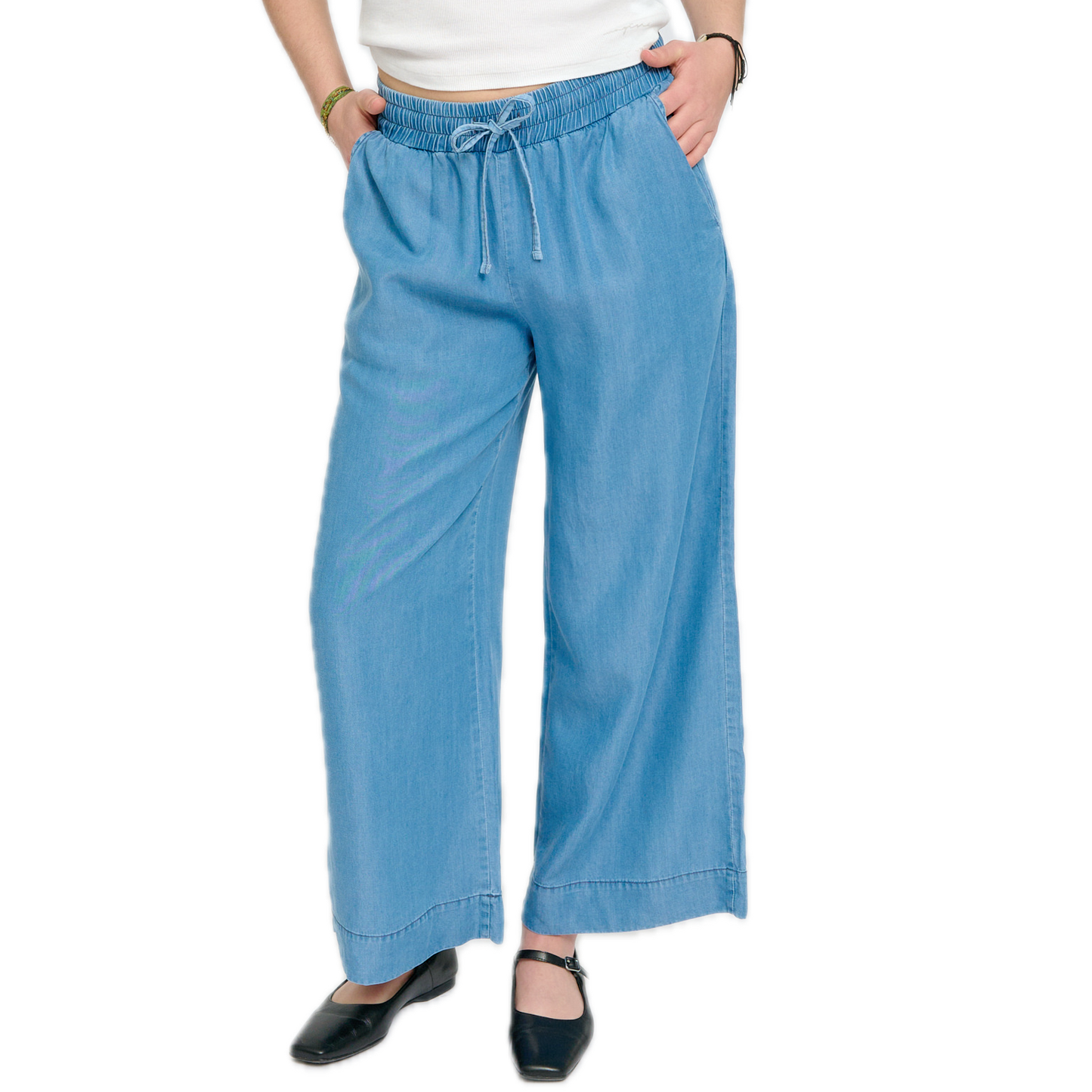 weite Hose aus Lyocell im Denim-Look Mazine