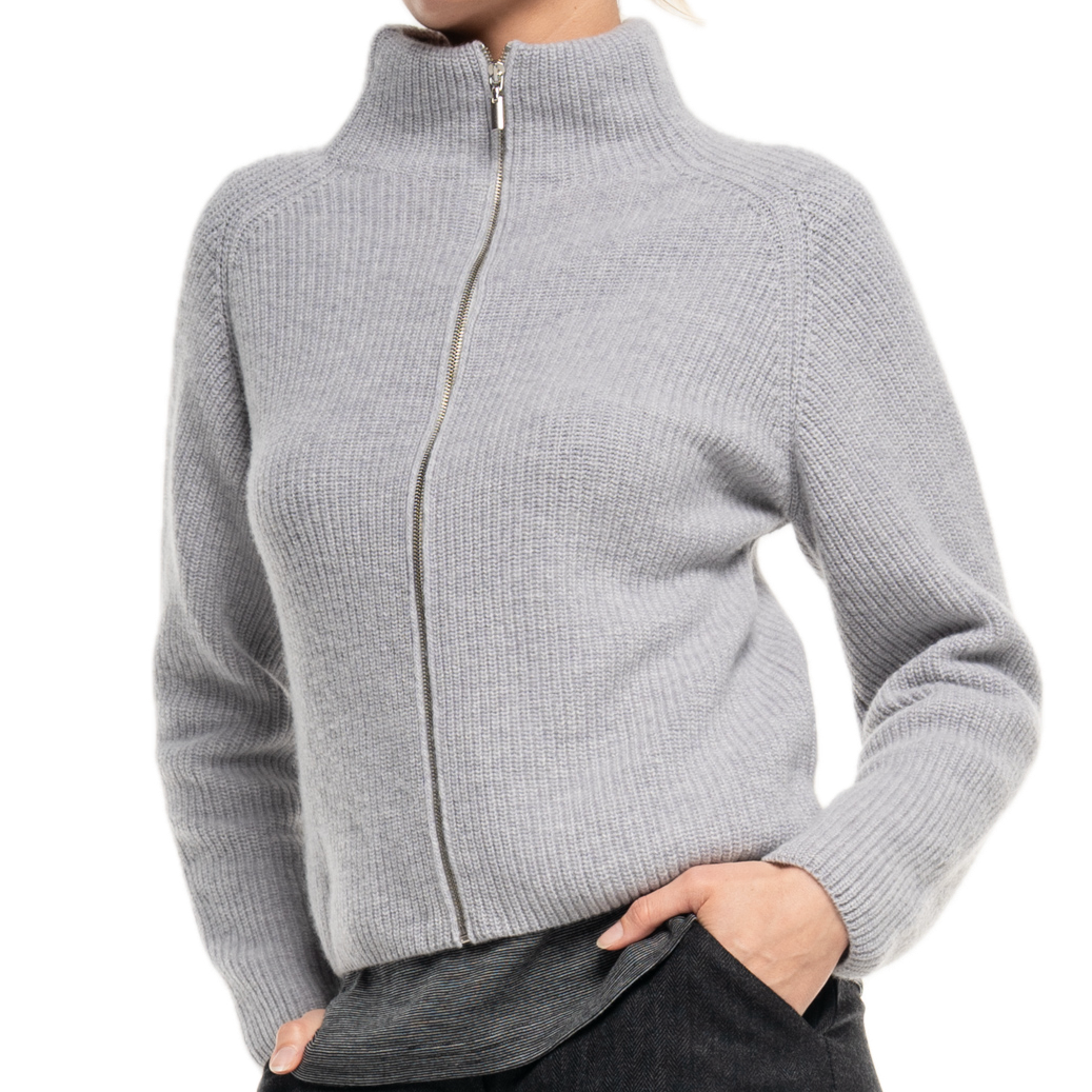 Strickjacke mit Reißverschluss