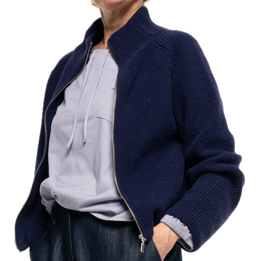 Strickjacke mit Reißverschluss