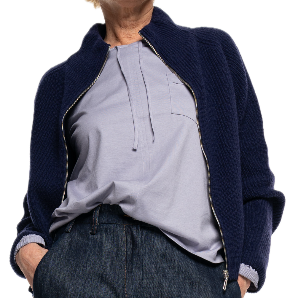 Strickjacke mit Reißverschluss