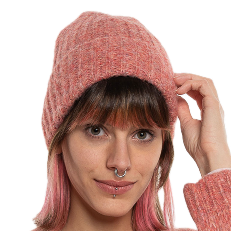 super fluffy hat made of alpaca and organic cotton