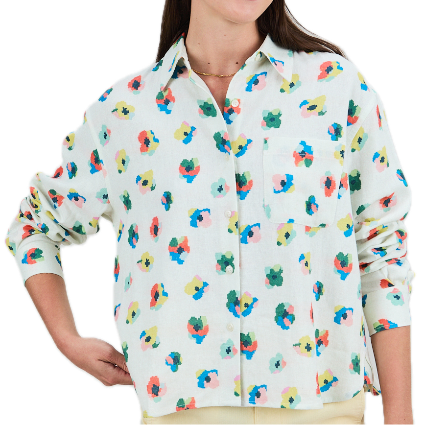 Langarm-Bluse Miniflowers
