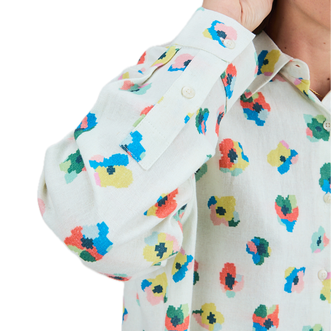 Langarm-Bluse Miniflowers