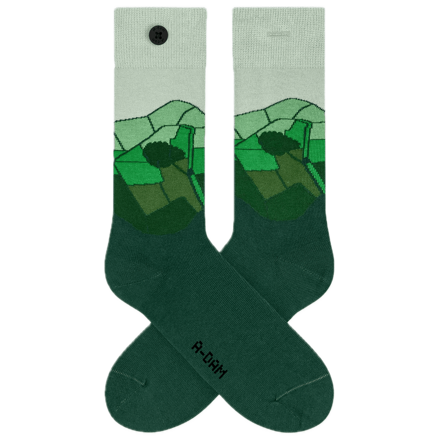 Socken mit eingestrickten Motiven