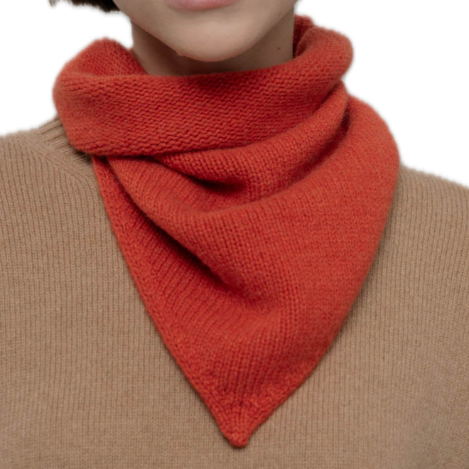 Recycled Cashmere Wool Bandana Scarf - Masha