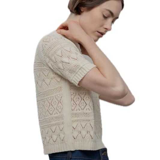 Neda, Strickshirt aus recycelter Baumwolle Rifò