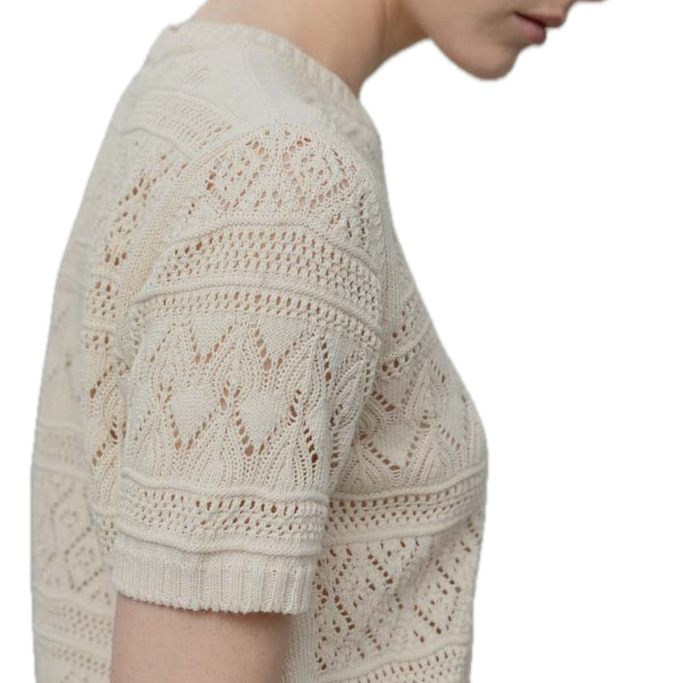 Neda, Strickshirt aus recycelter Baumwolle Rifò