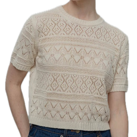 Neda, Strickshirt aus recycelter Baumwolle Rifò