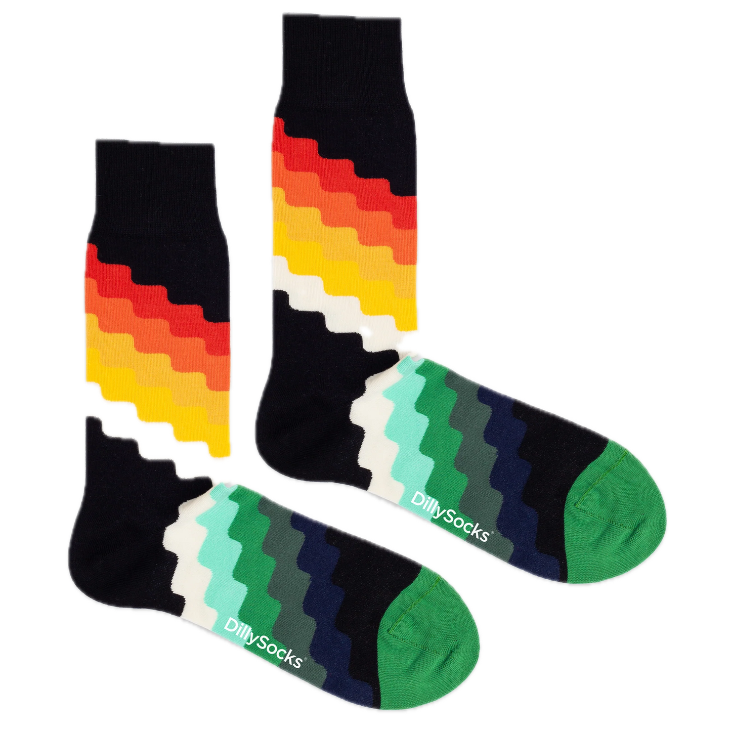 Socken mit Farbwellen