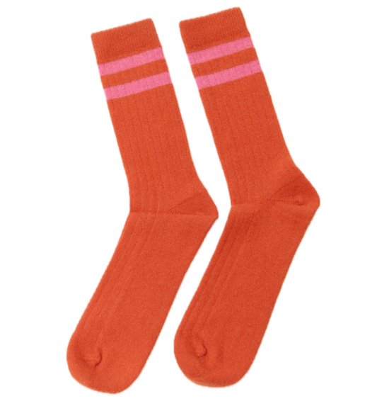 Retro stripe wool socks