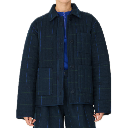 Loredi wattierte Karo-Jacke aus Bio-Baumwolle