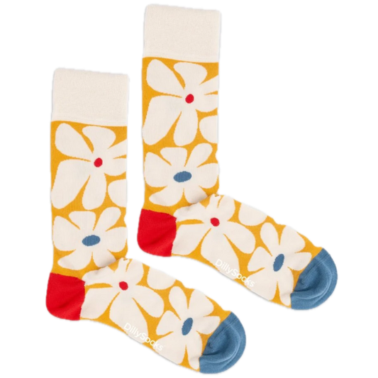 Socken mit Blüten DillySocks