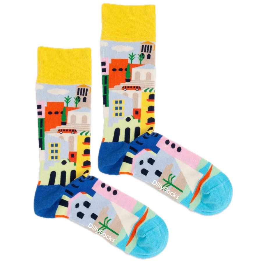 Socken mit Stadt am Meer DillySocks
