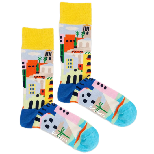 Socken mit Stadt am Meer DillySocks