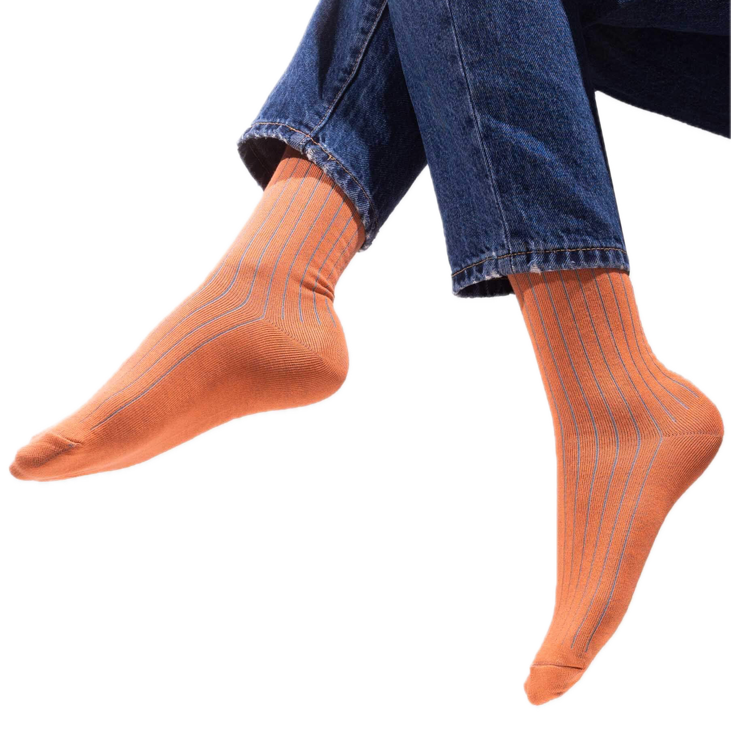 bunte Streifen-Strümpfe