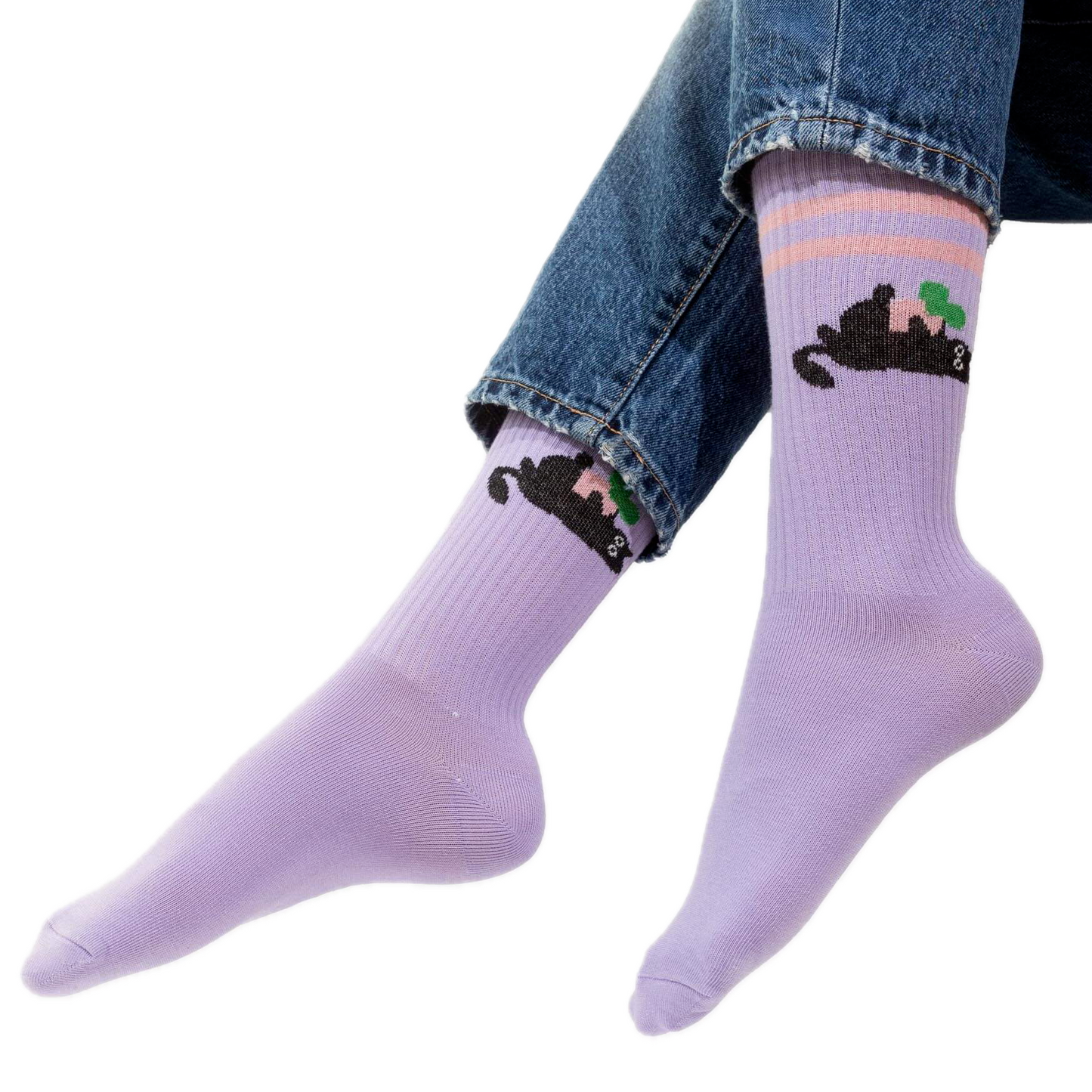 Sport-Socken mit eingestrickten Motiven