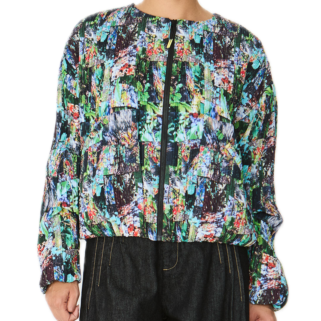 Jaka Jacke aus recykeltem Polyester-Plissee