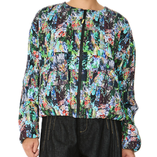 Jaka Jacke aus recykeltem Polyester-Plissee