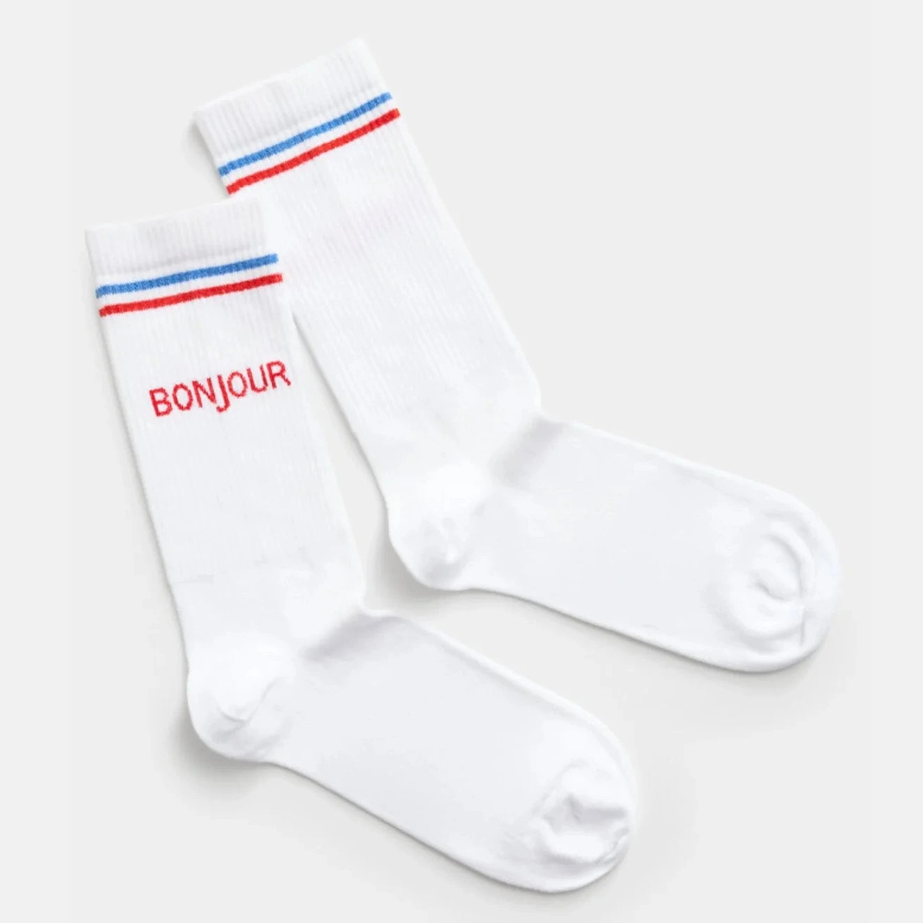 Sportsocken mit Schrift + Streifen