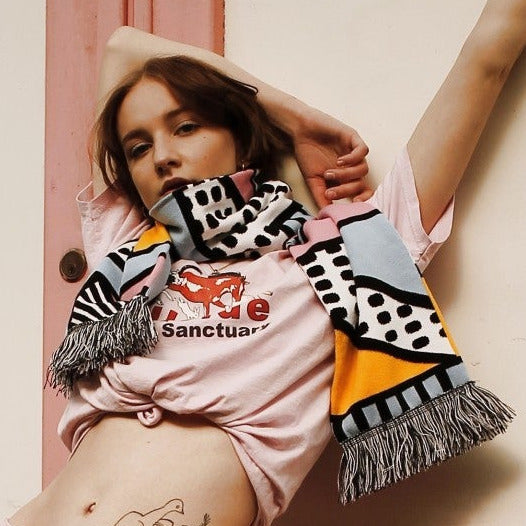 bunter Bio-Baumwoll Schal