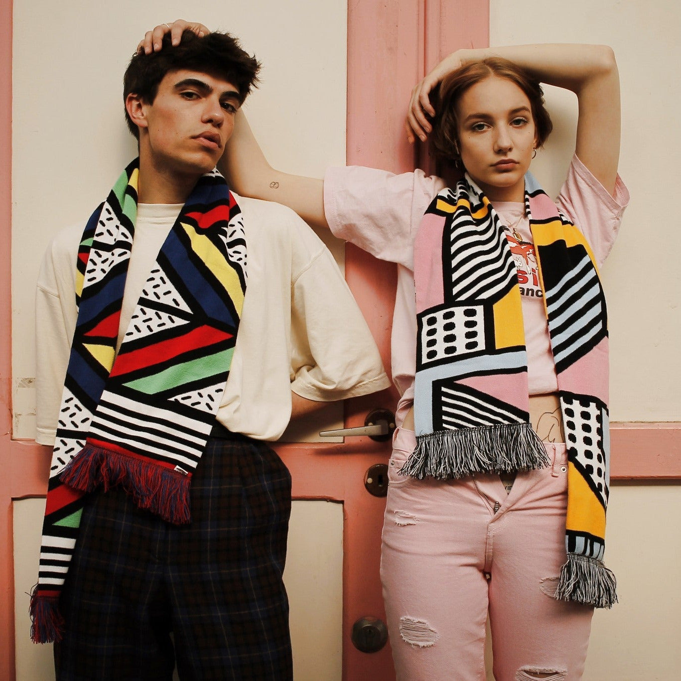 bunter Bio-Baumwoll Schal