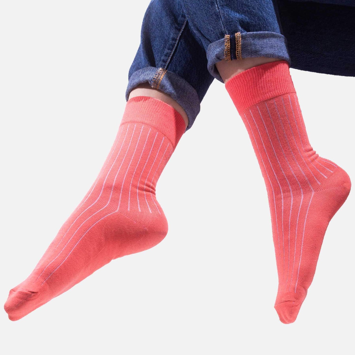 bunte Streifen-Strümpfe