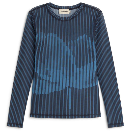 transparentes Top Tere, Lotus-Print