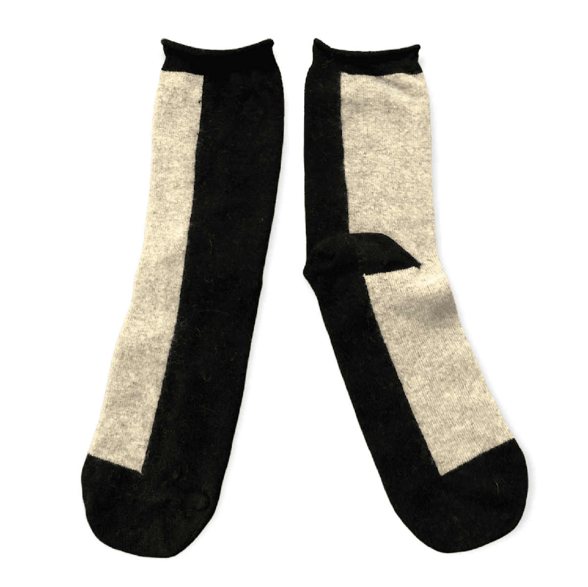 Woll-Baumwoll-Socken, Blockstreifen